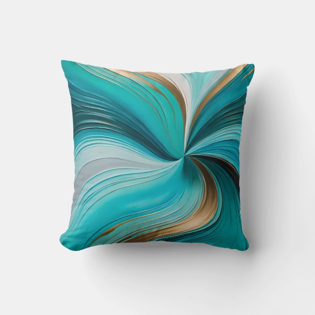 Colourful Oil Paint Art Square Throw Pillow (Front)