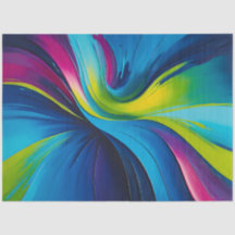 Colourful Oil Paint Art Tissue Paper