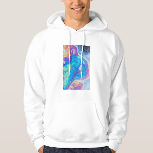 Colourful oil patterns, Canada Hoodie (Front)