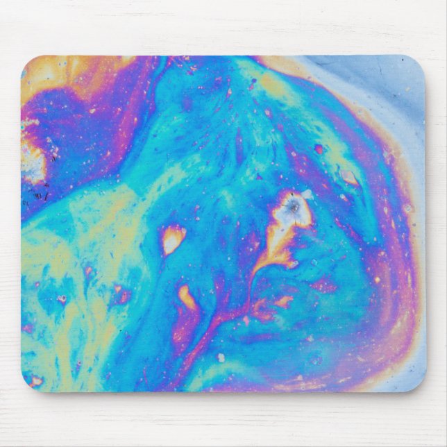 Colourful oil patterns, Canada Mouse Mat (Front)