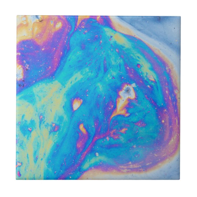 Colourful oil patterns, Canada Tile (Front)