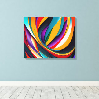 Colourful Oil Rainbow Abstract Canvas Print