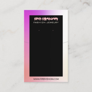 Colourful Oil Slick Necklace And Earring Display Business Card