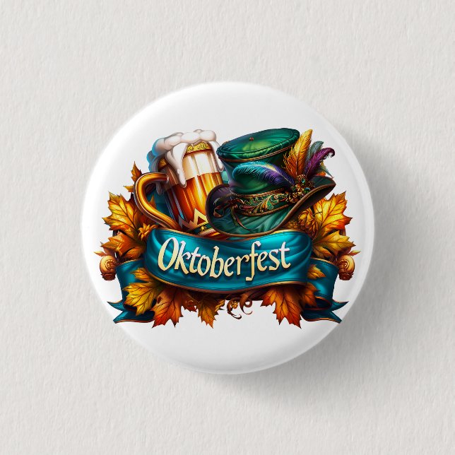 Colourful Oktoberfest  3 Cm Round Badge (Front)
