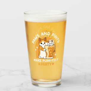 Colourful Oktoberfest Cat Party - Paws and Pints Glass
