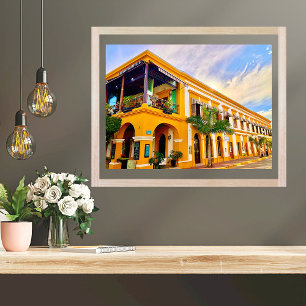 Colourful Old Mansion Poster