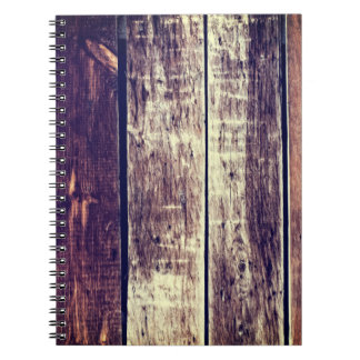 Colourful Old Wood Background - Vintage Dark Yello Notebook