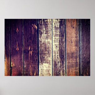 Colourful Old Wood Background - Vintage Dark Yello Poster