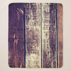 Colourful Old Wood Background - Vintage Dark Yello Sherpa Blanket