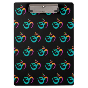 Colourful OM sign Clipboard