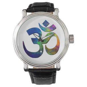 Colourful Om Yoga Symbols Watch