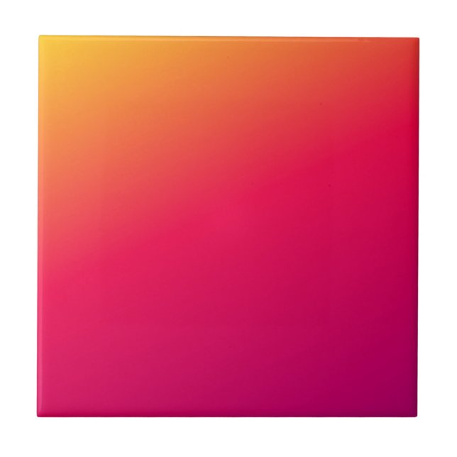 Colourful ombre gradient Ceramic Tile (Front)