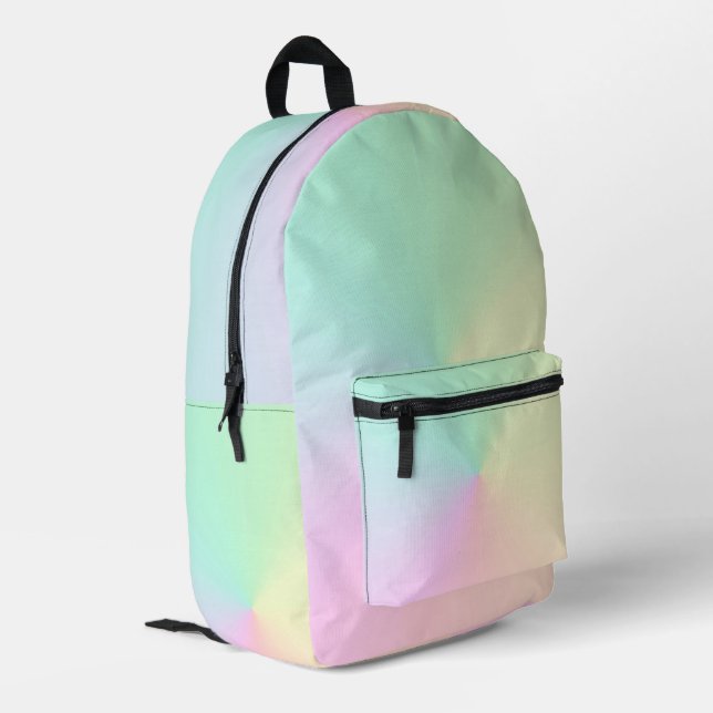 Colourful Ombre Gradient Printed Backpack (Back Corner Left)