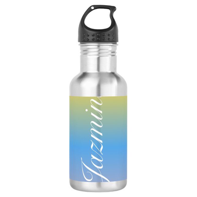 Colourful Ombré Script Name  710 Ml Water Bottle (Front)