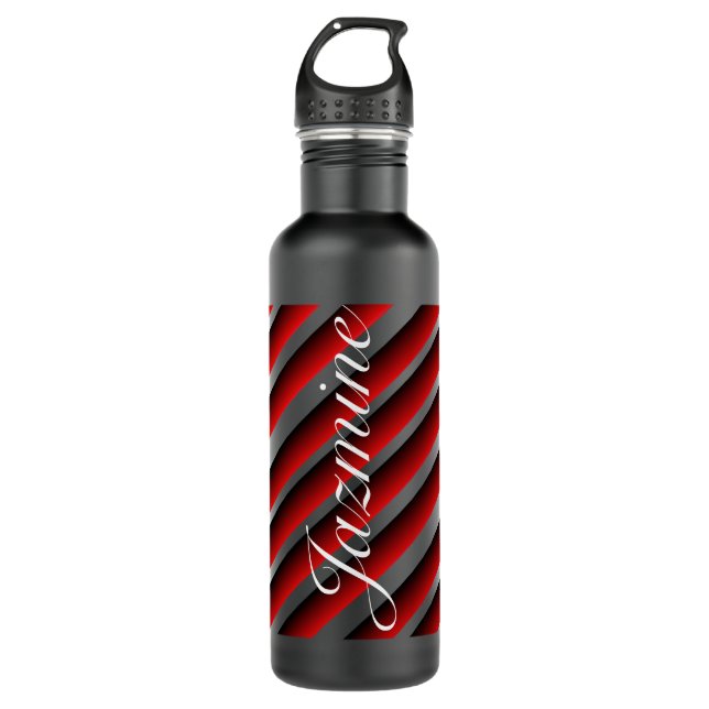 Colourful Ombré Script Name Stripes Stainless Stee 710 Ml Water Bottle (Front)