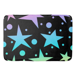 Colourful Ombre Stars and Polka Dots Collection Bath Mat