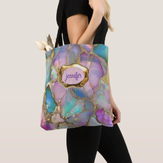 Colourful Opal and Liquid Gold Tote Bag