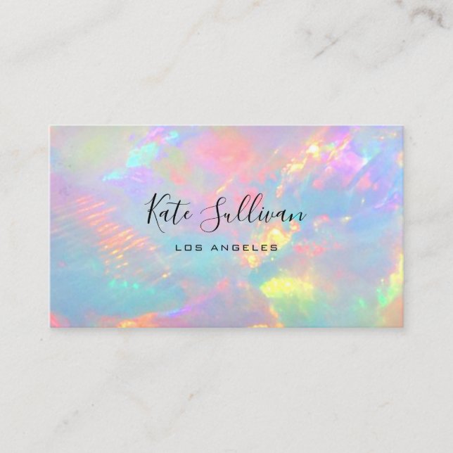 colourful opal business card (Front)