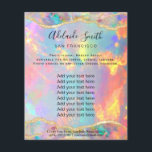 colourful opal design flyer<br><div class="desc">beauty salon professional makeup artist flyer</div>