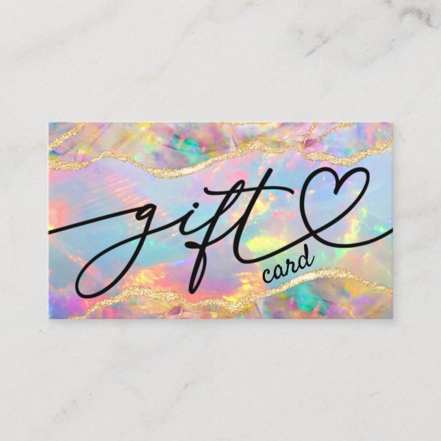 colourful opal gift certificate (Front)