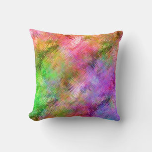 Colourful Opal Glassy Texture Cushion