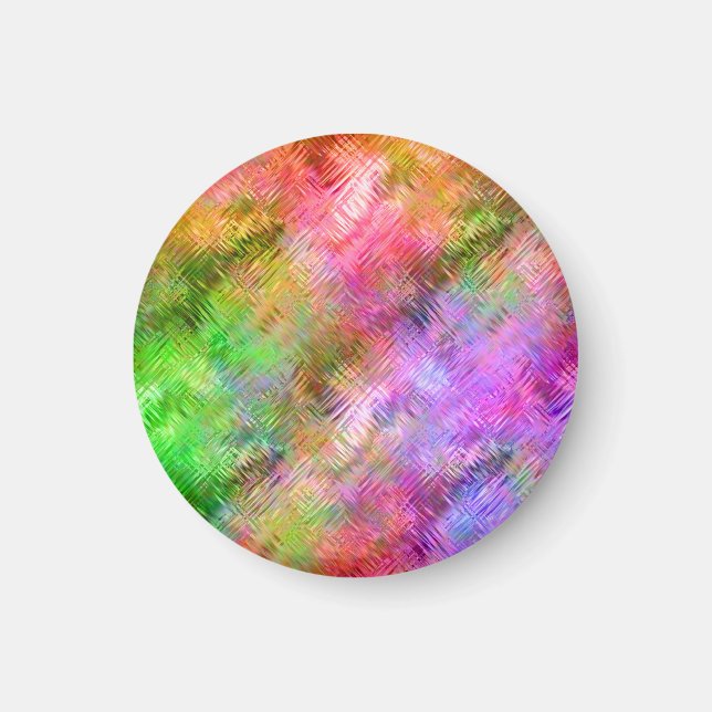 Colourful Opal Glassy Texture Magnet (Front)