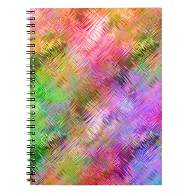 Colourful Opal Glassy Texture Notebook (Front)