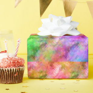 Colourful Opal Glassy Texture Wrapping Paper