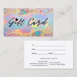 colourful opal texture gift certificate