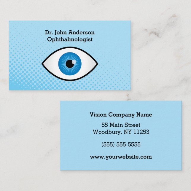 Colourful Ophthalmologist Business Card (Front/Back)