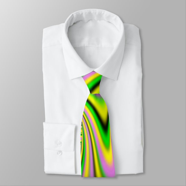 colourful Optical Illusion Tie (Tied)