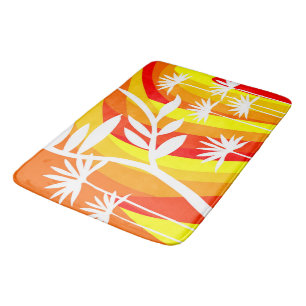 Colourful Orange and Yellow Bath Mat