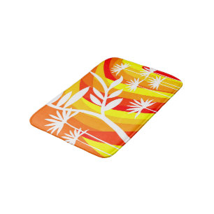 Colourful Orange and Yellow Bath Mat