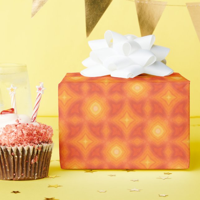 Colourful Orange and Yellow  Wrapping Paper (Birthday Party)