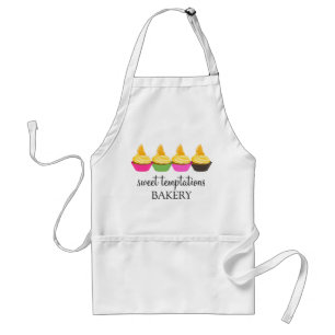 Colourful Orange Cupcakes Bakery Personalised Apro Standard Apron