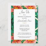 Colourful Orange Lilly Grandmother Birthday Floral Invitation<br><div class="desc">This birthday party invitation was created for families to celebrate their grandmother's birthday. The cheerful floral design features one of my photographs of orange daylilies and green leaves.</div>