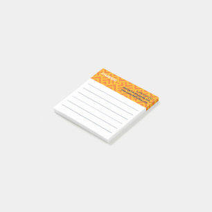 Colourful Orange Yellow Chevron Chequered Post-it Notes