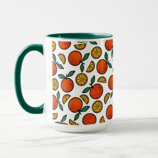 Colourful Oranges Pattern Mug
