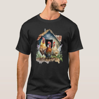 Colourful Organic Farm Chicken House Nr 5 T-Shirt