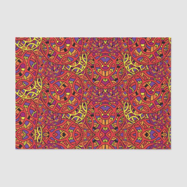 Colourful Organic Pattern Tissue Paper (Front)