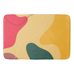 Colourful organic shapes abstract background bath mat