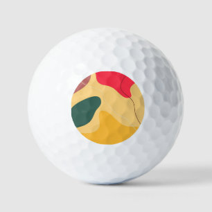 Colourful organic shapes abstract background golf balls