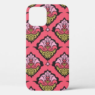 Colourful oriental damask ornament floral seamless iPhone 12 case