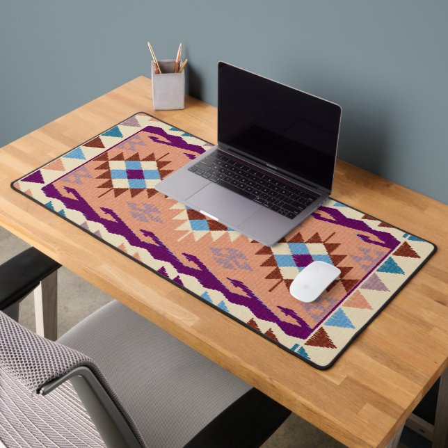 Colourful Oriental Kilim Rug Desk Mat (Office 2)