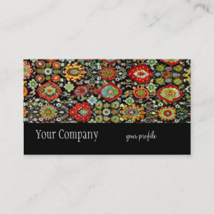 Colourful Oriental Rug design Business Card