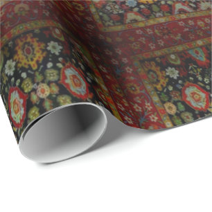 Colourful Oriental Rug look  Wrapping Paper