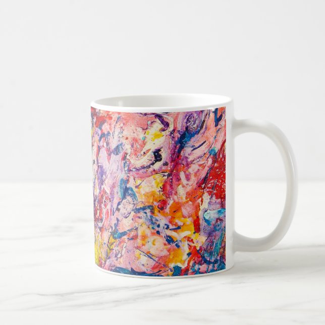 Colourful Original Abstract Painting Art Coffee Mu Coffee Mug (Right)
