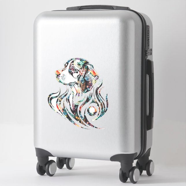 Colourful Ornamental Dog Logo Beagle Breed (Suitcase)