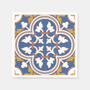 Colourful Ornamental Tile Pattern Napkin