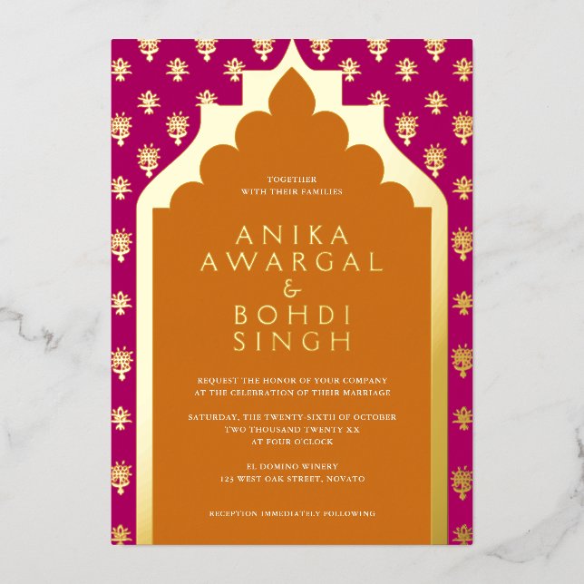 Colourful Ornate Indian Window Screen Wedding REAL (Front)